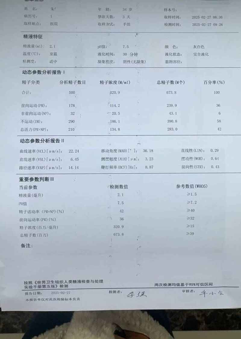精液检查结果波动大正常吗