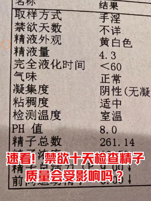 精液检查前要禁欲几天