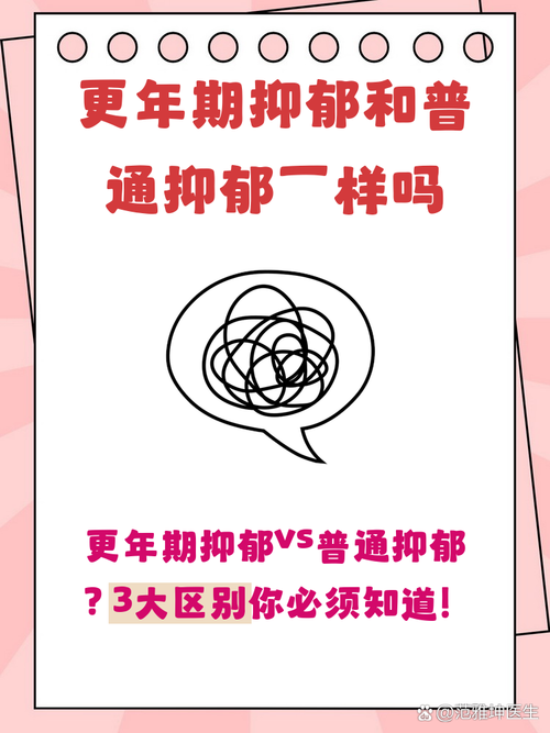 更年期抑郁和普通抑郁有区别吗